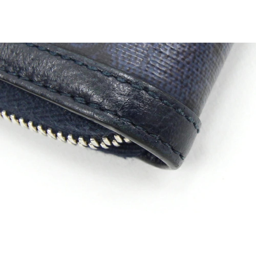 Gucci Ophidia GG Supreme Zip Around Wallet Navy Blue Leather Long - Picture 4 of 9